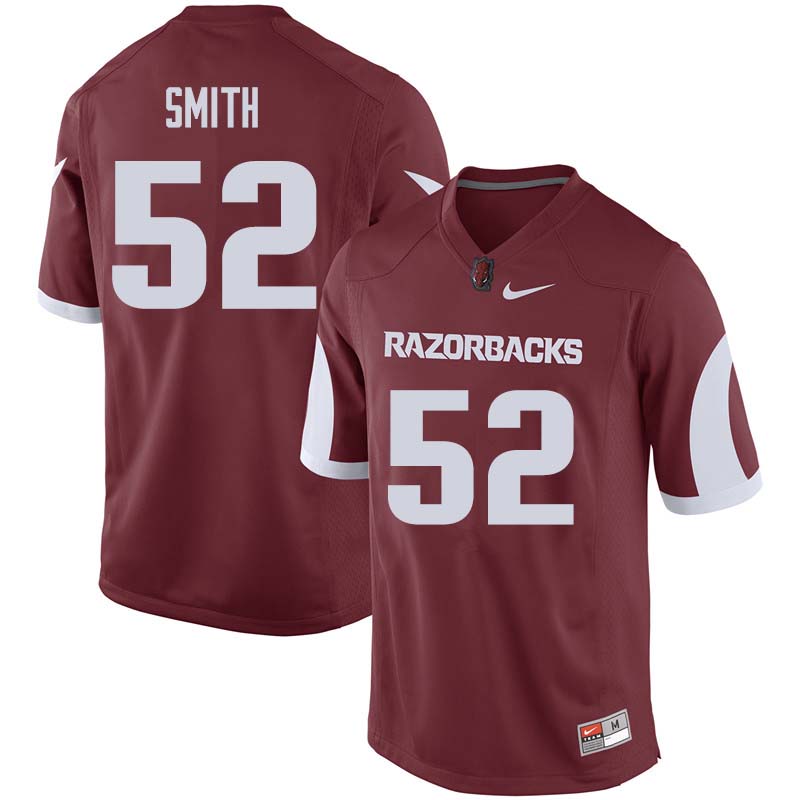 Men #52 T.J. Smith Arkansas Razorback College Football Jerseys Sale-Cardinal